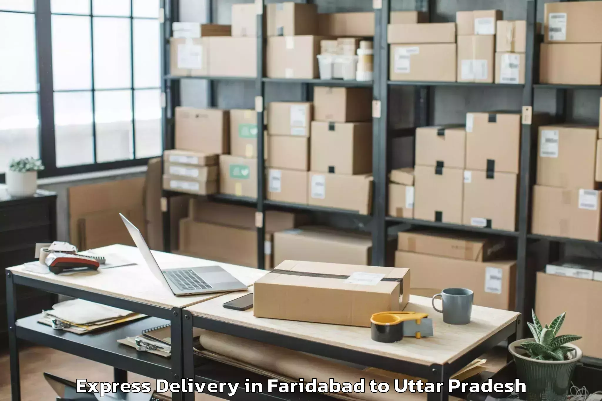 Leading Faridabad to Belthara Road Express Delivery Provider